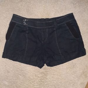 Bebe - Black Linen Embellished Shorts
